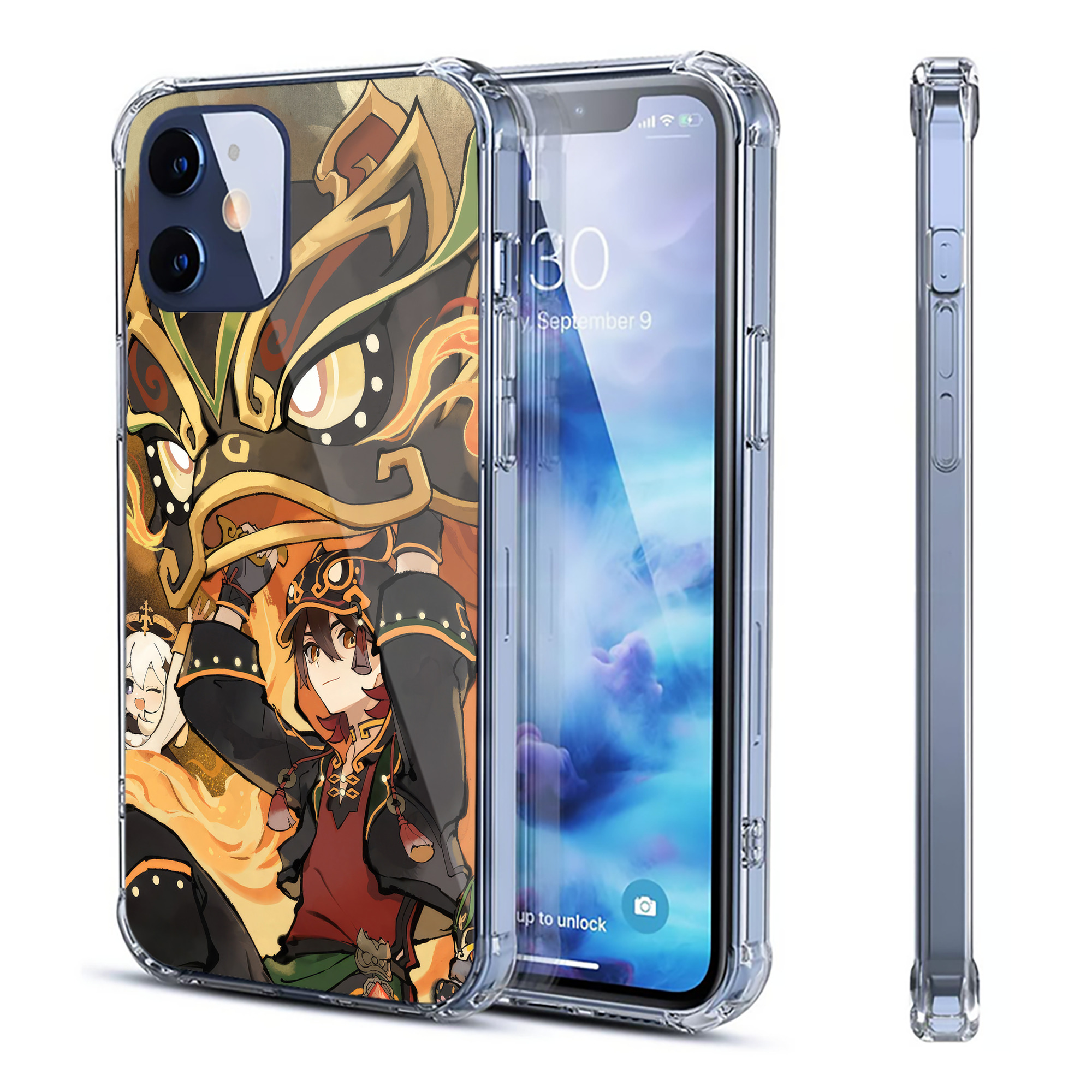 げんし神 genshin 【iPhone 12シリーズ対応】透明スマホケース（クリアソフトケース）